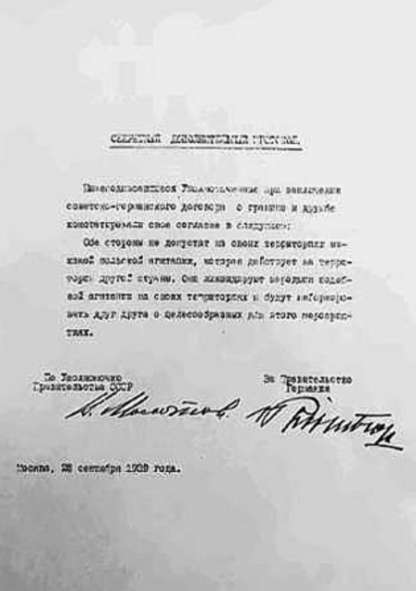 Wikimedia Commons  Pact Ribentropp Molotov secret protocol