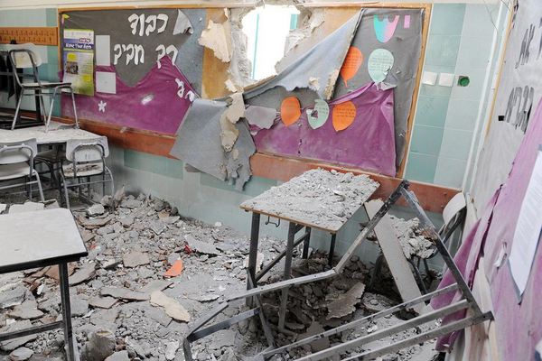 Beersheva kindergarten after rocket attack from Gaza 1