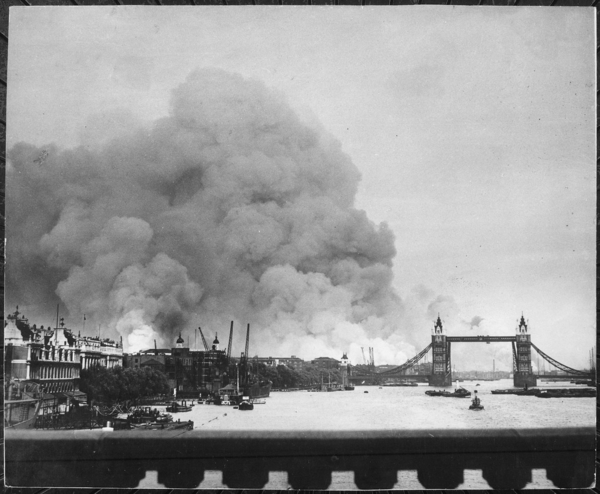 This picture taken during the first mass air raid on London 7th September 1940 describes more than words ever NARA 541917 tif